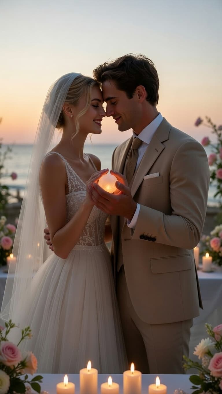 Brautpaar in einem innigen Moment