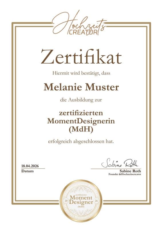 Zertifikat Momentdesigner (MdH)